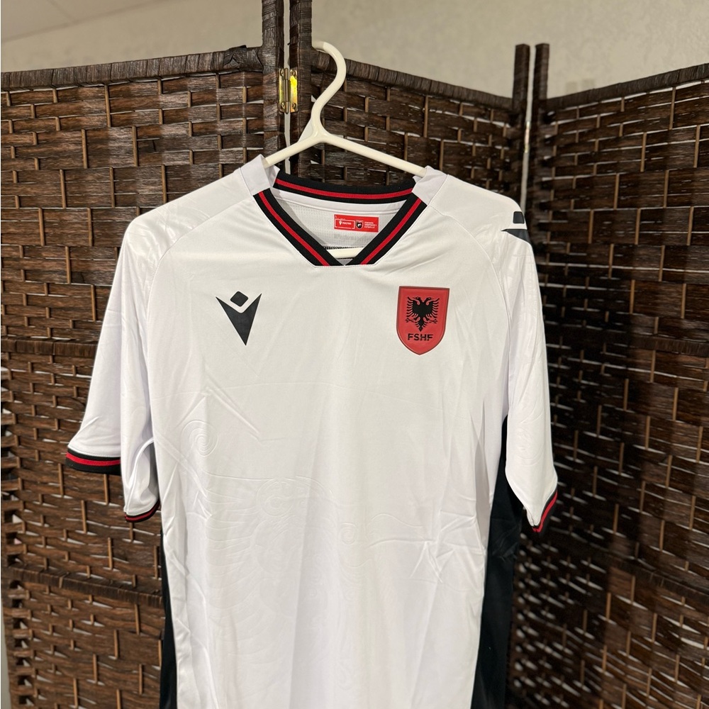 Albania White Soccer Jersey 🇦🇱
